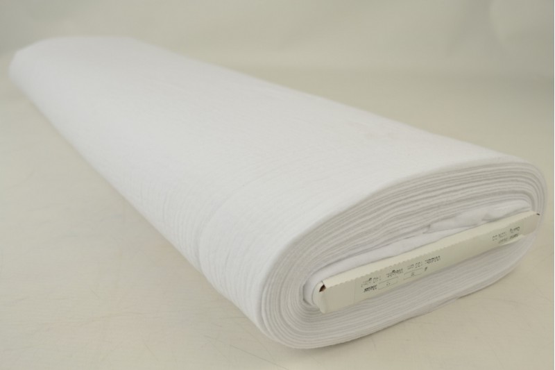 Mousseline (hydrofiel) wit, rolweergave