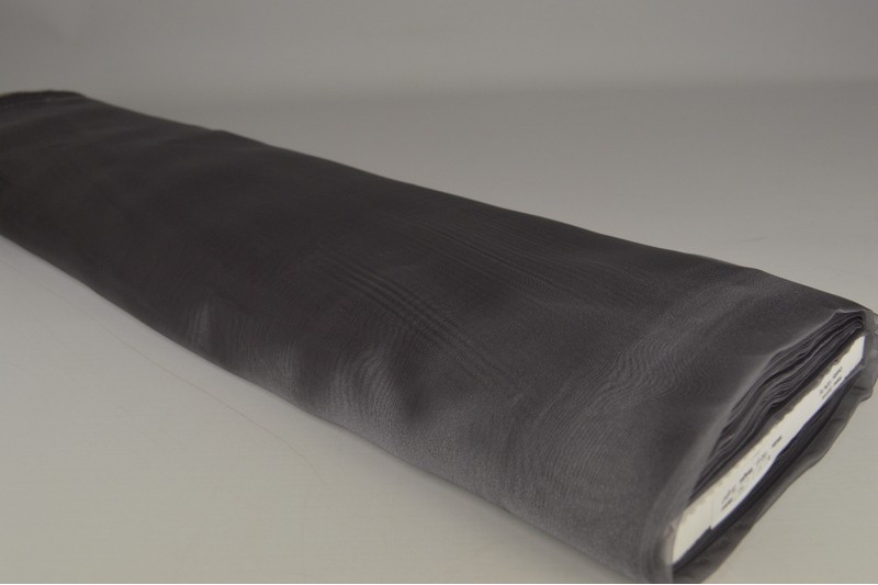 Organza donkergrijs, rolweergave