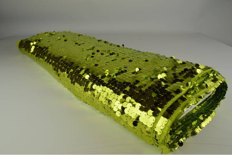 Pailletten XL limegroen, rolweergave