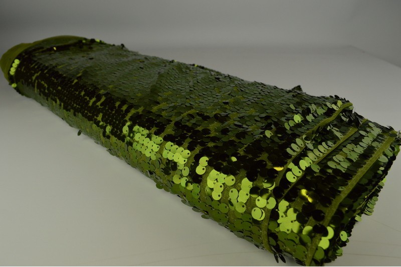 Pailletten XL mosgroen, rolweergave
