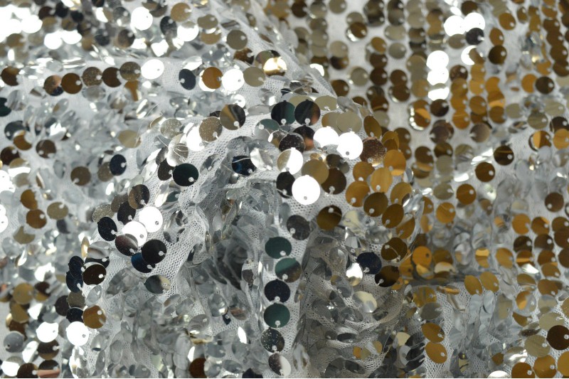 Pailletten XL zilver