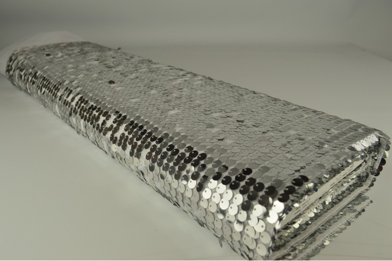 Pailletten XL zilver, rolweergave