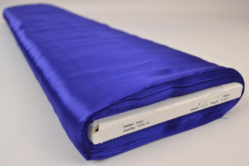 Satijn donker blauw, rol