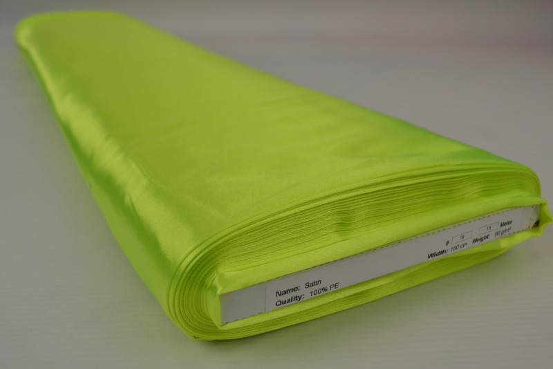 Satijn lime groen, rol