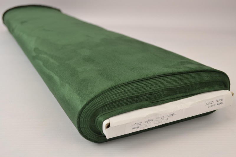 Suedine donker groen, rol
