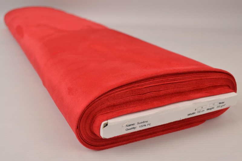 Suedine kersen rood, rol