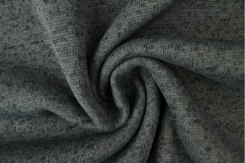 Sweaterstof gebreid donkergrijs melange