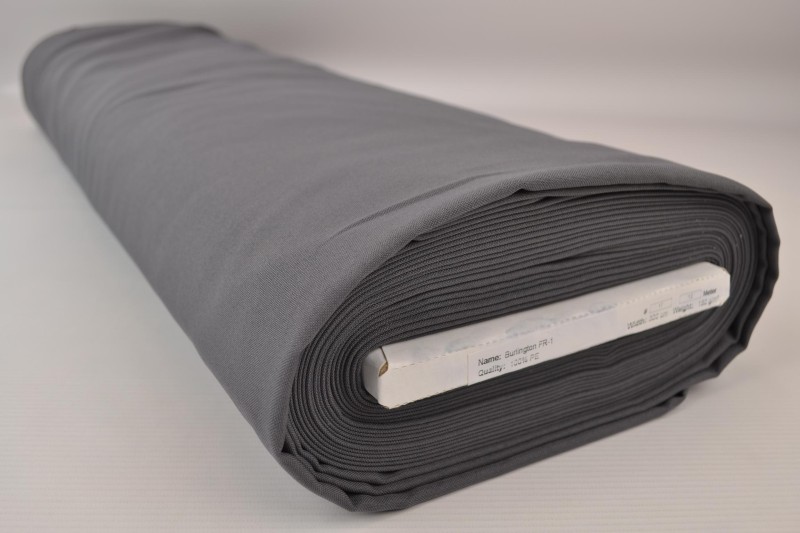 Brandvertragende terlenka 300 cm breed, donkergrijs, rol