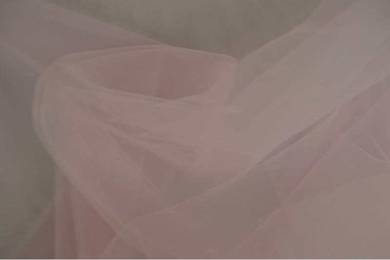 Tule zacht (bruidstule) baby roze, rol
