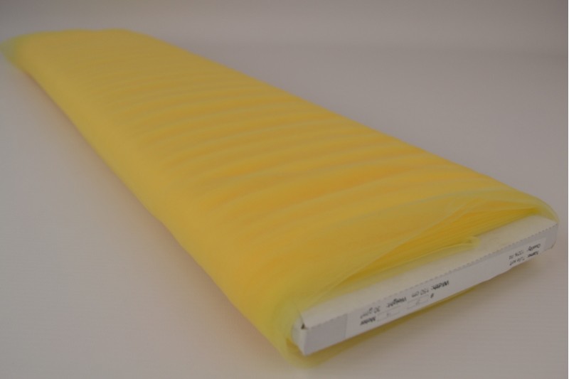 Tule zacht (bruidstule) licht geel, rol