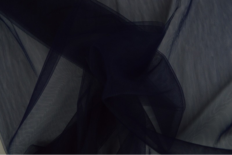 Tule zacht (bruidstule) navy