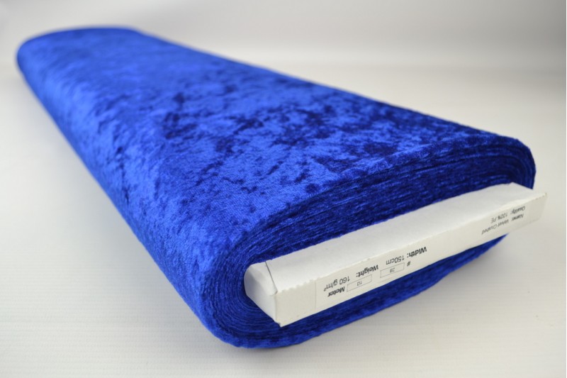 Velours de panne donker blauw, rol