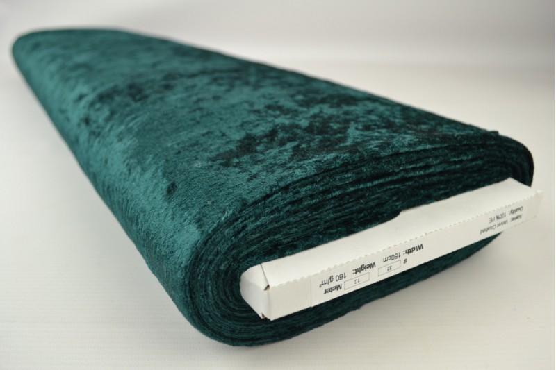 Velours de panne donker groen, rol