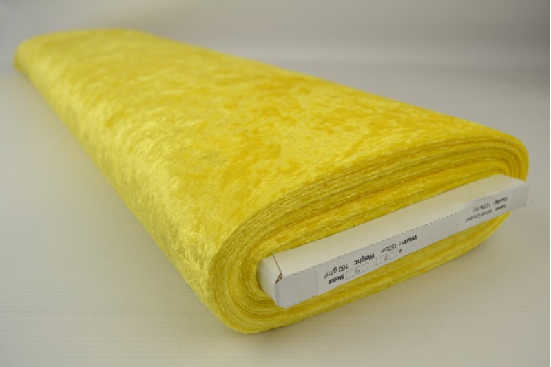Velours de panne geel, rol