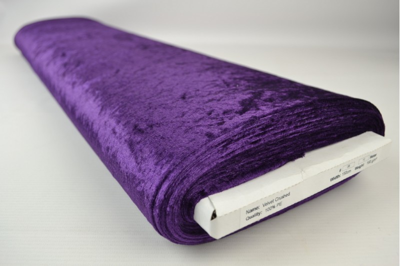 Velours de panne paars, rol