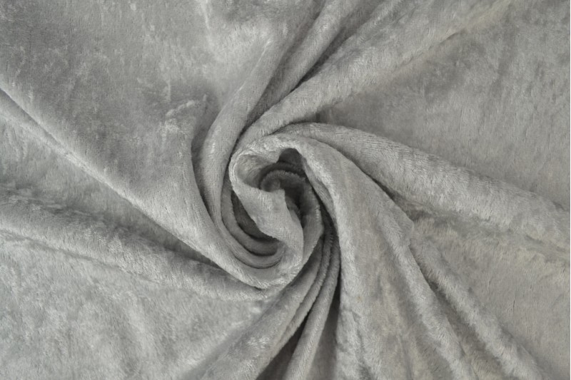 Velours de panne zilvergrijs