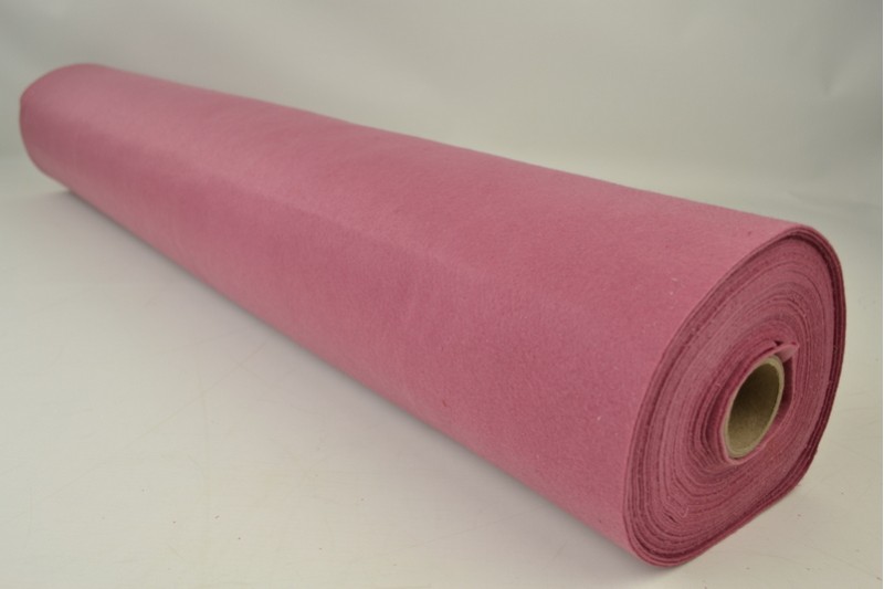 Vilt 1 mm donker oud roze, rol