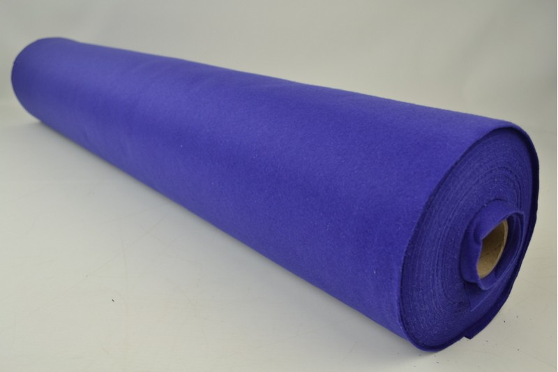 Vilt 1 mm donkerblauw, rol