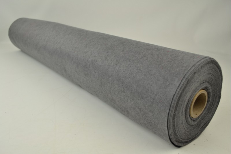 Vilt 1 mm donkergrijs melange, rol