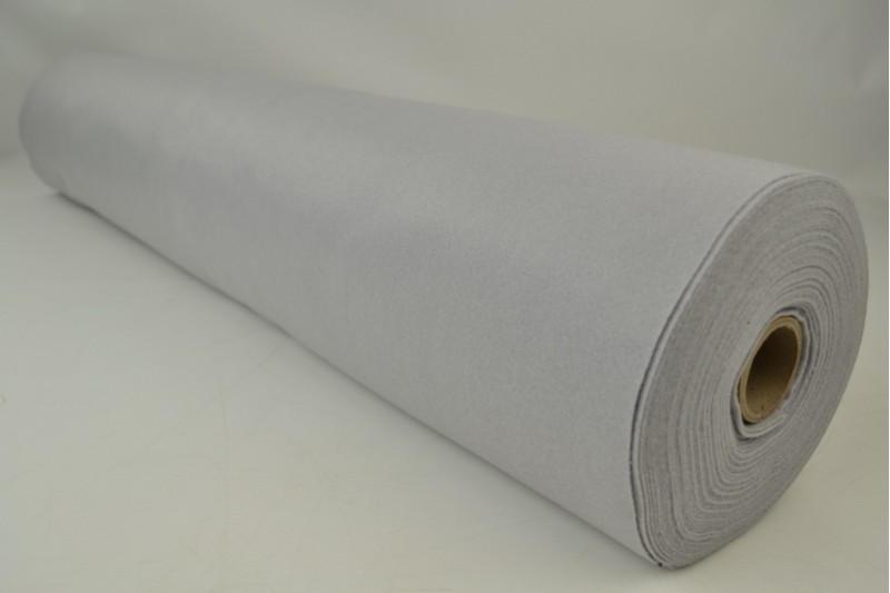 Vilt 1 mm zilvergrijs, rol