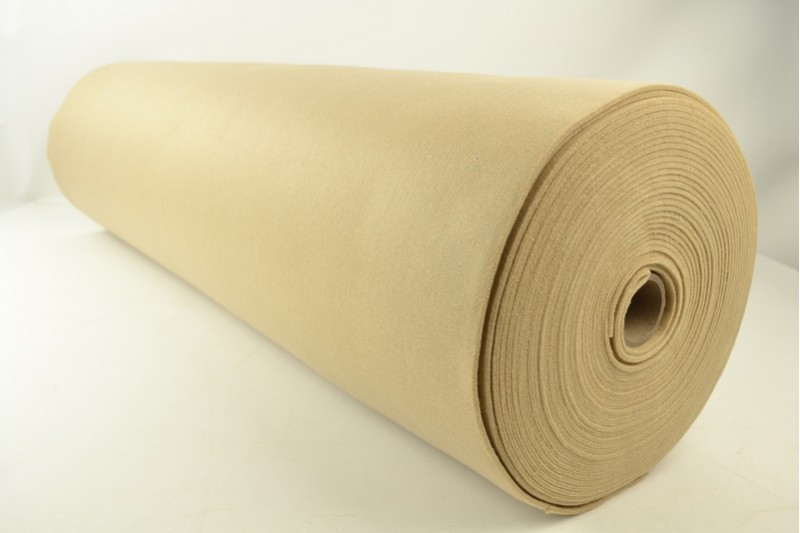 Vilt 3 mm beige, rolweergave