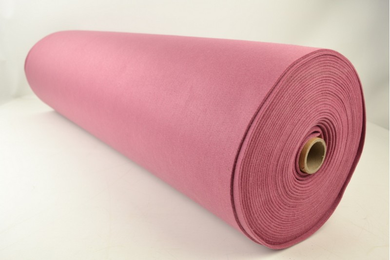 Vilt 3 mm donker oud roze, rol