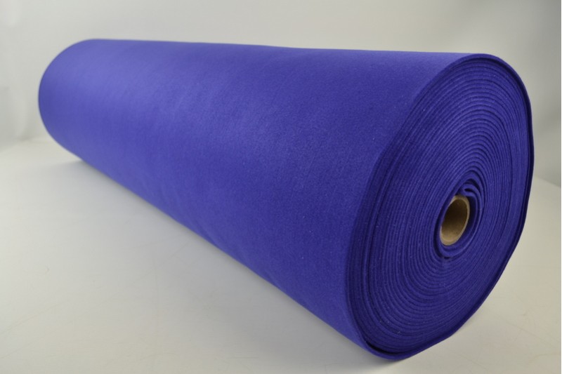 Vilt 3 mm donkerblauw, rolweergave