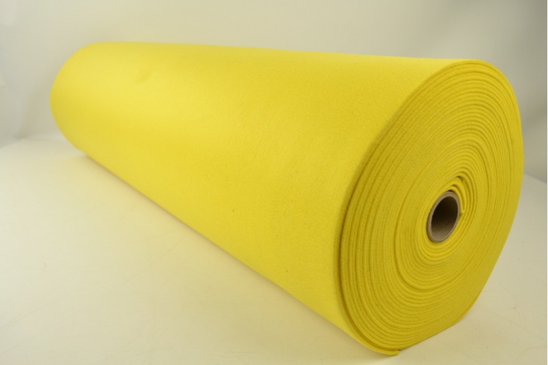 Vilt 3 mm geel, rolweergave