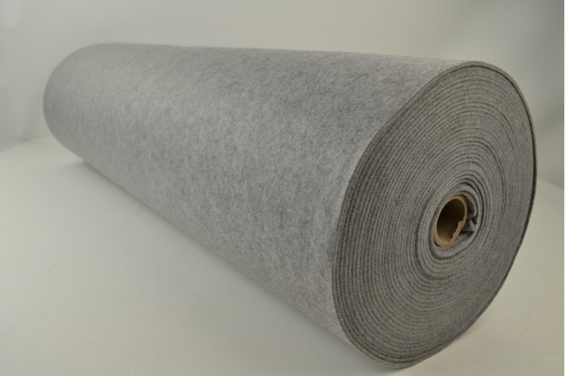 Vilt 3 mm grijs melange, rol