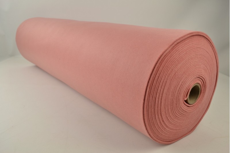Vilt 3 mm oud roze, rolweergave