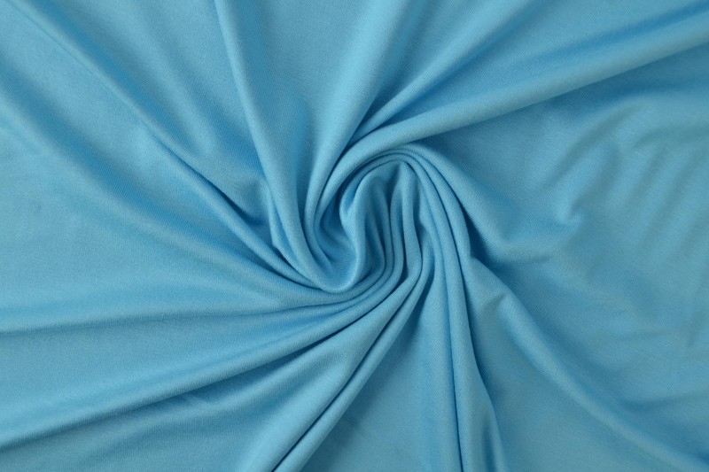 Viscose tricot aqua blauw