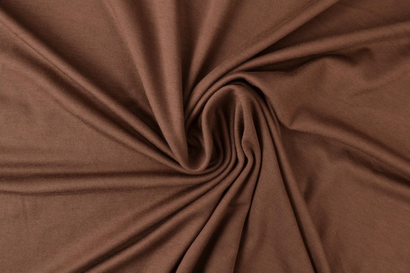 Viscose tricot bruin