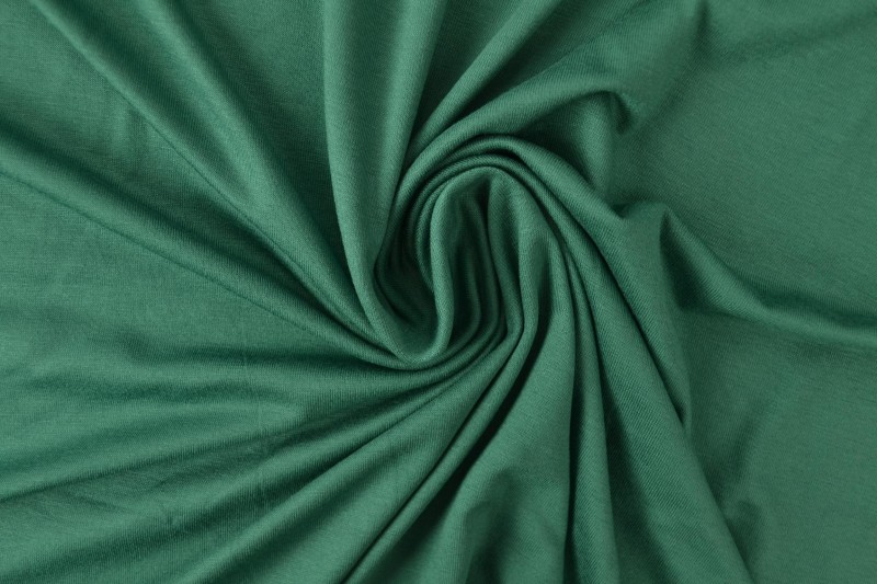 Viscose tricot donker groen
