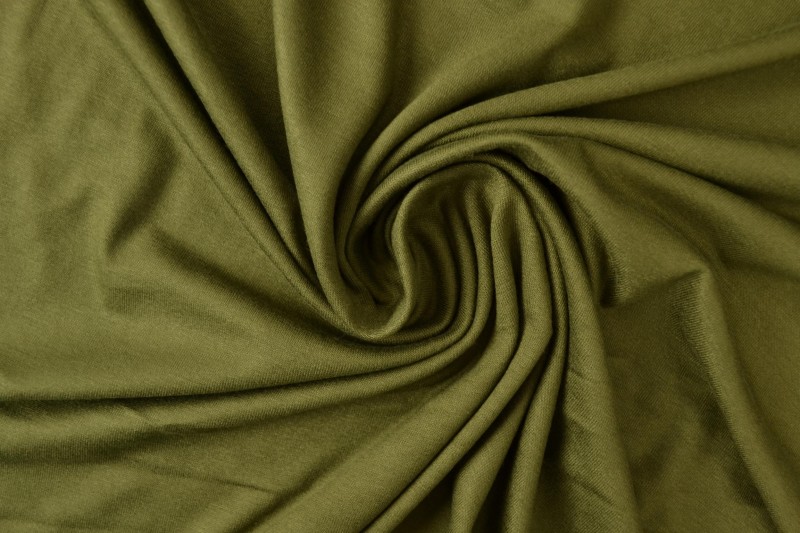 Viscose tricot donker mosgroen