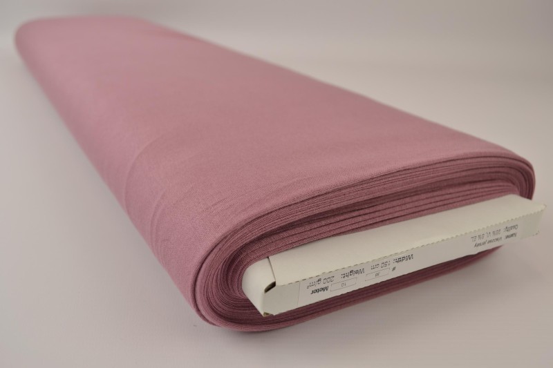 Viscose tricot donker oud roze, rol
