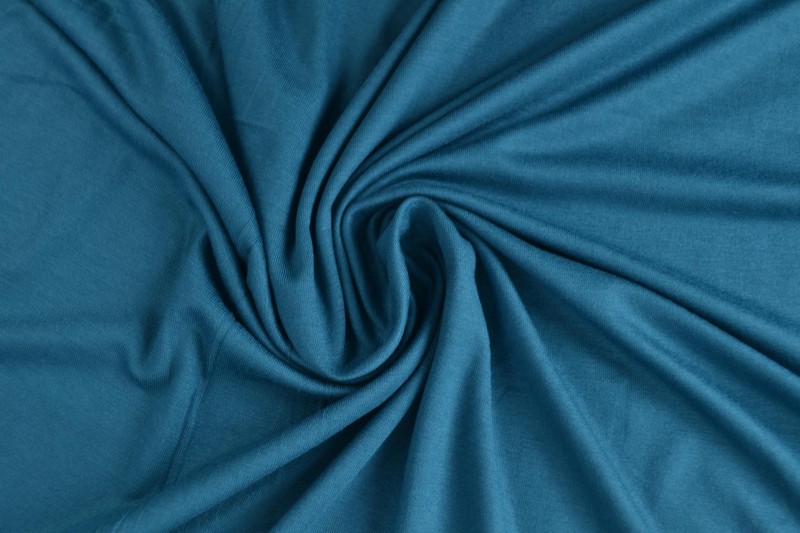 Viscose tricot donker petrol