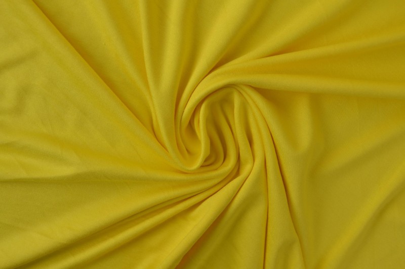 Viscose tricot geel