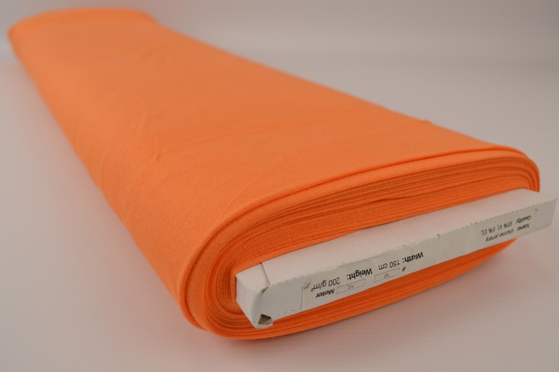 Viscose tricot oranje, rol