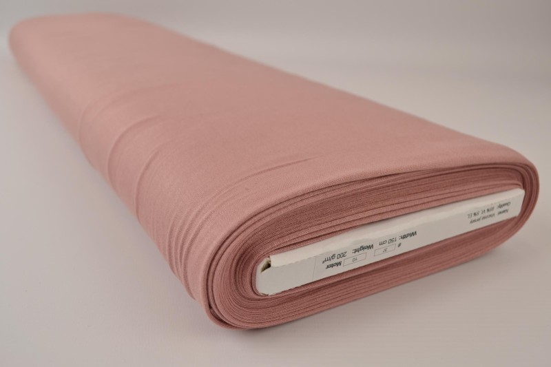 Viscose tricot oud roze, rol