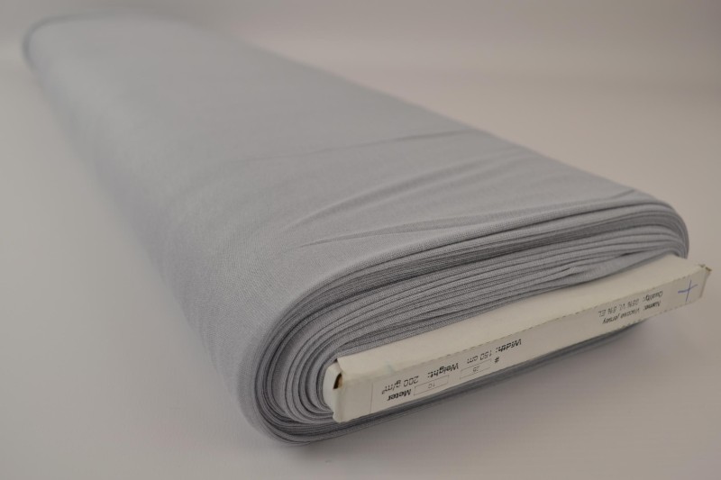 Viscose tricot zilvergrijs, rol