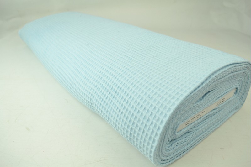 Wafelstof baby blauw, rol