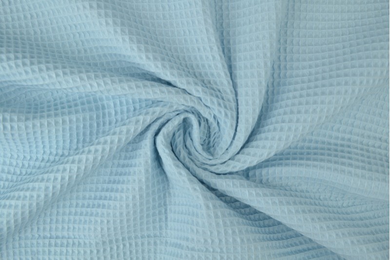 Wafelstof baby blauw