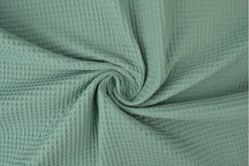 Wafelstof oud groen