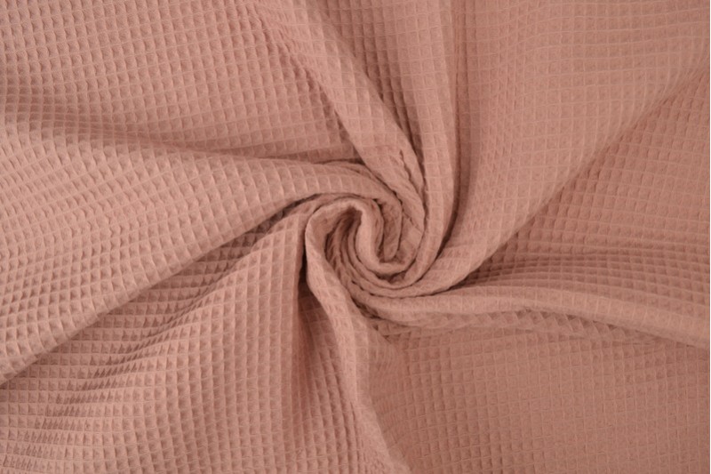 Wafelstof oud roze