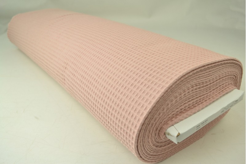 Wafelstof oud roze, rol