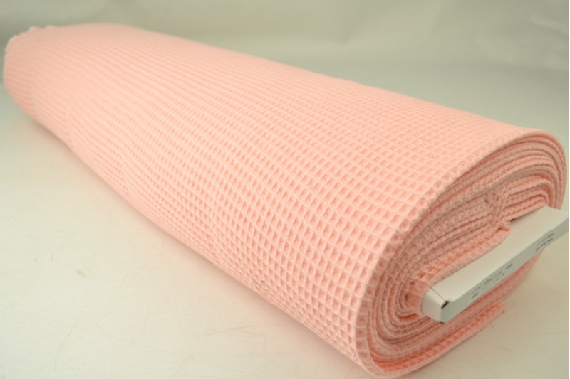 Wafelstof zalm rose, rol