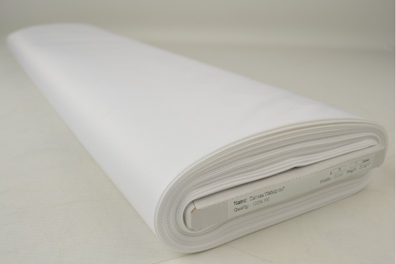 Waterdichte canvas wit, rol