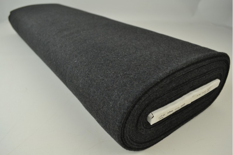 Wol 380 g/m² antraciet, rol