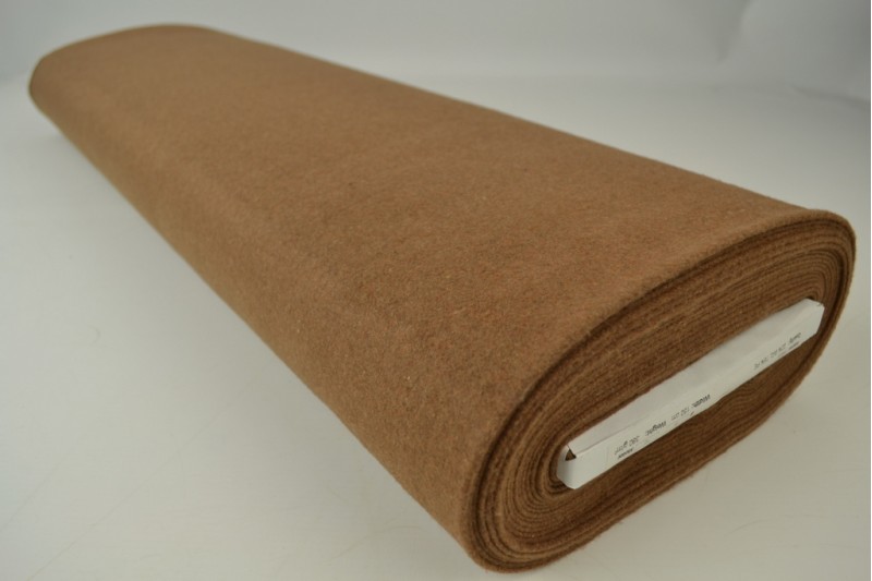 Wol 380 g/m² donkercamel, rol